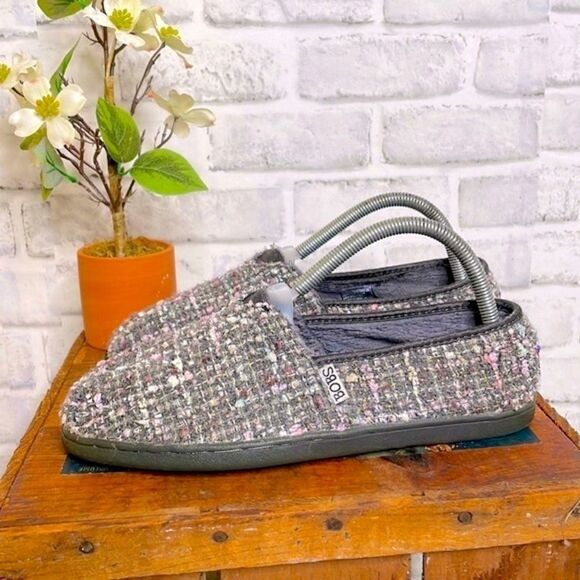 BOBS by Skechers Knit Sweater Flats Loafers Shoes - Picture 2 of 8